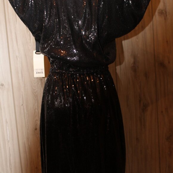 DRESS BB Dakota by Steve Madden Little Black Sequin Cocktail Size Small NWT's - Picture 11 of 15